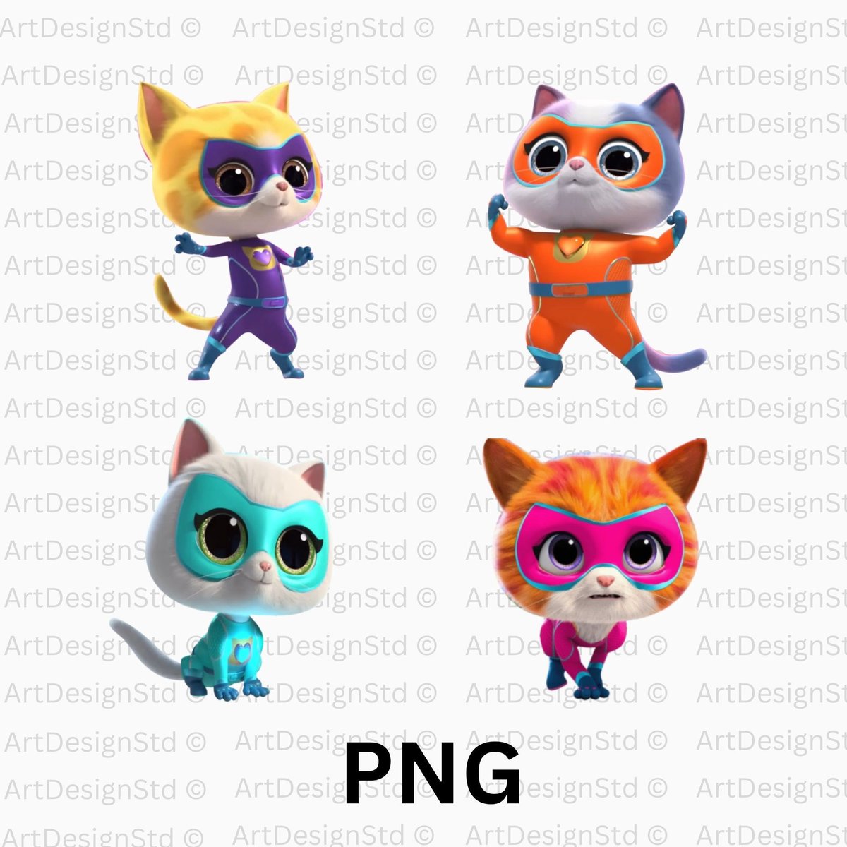 Super Kitties Character Action Figures Ready for Epic Adventures